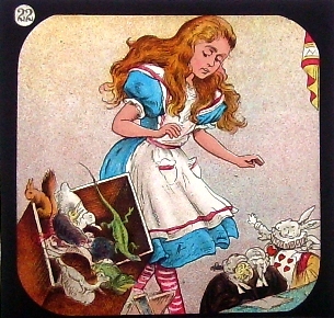 Alice in Wonderland - magic lantern slide